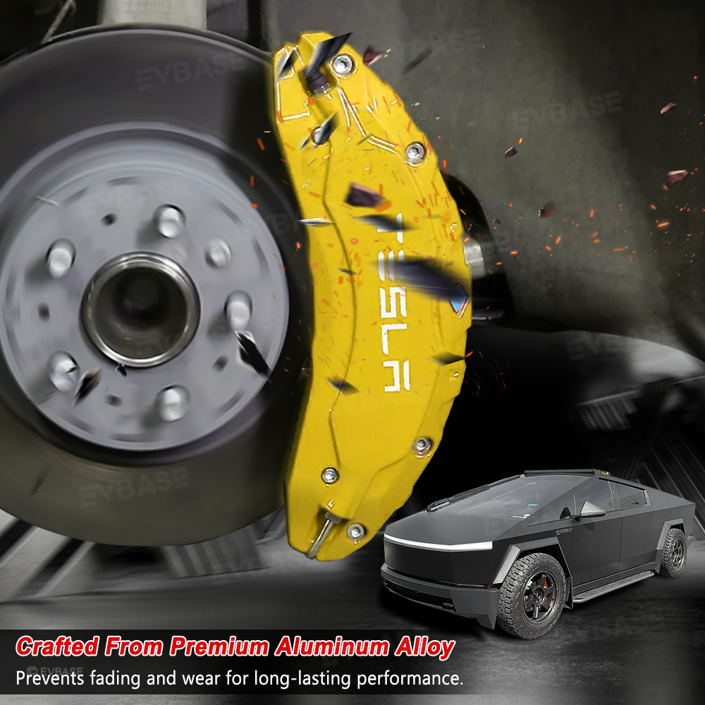 EVBASE Tesla Cybertruck Brake Caliper Cover Set Wheel Hub Front Rear Caliper Protector