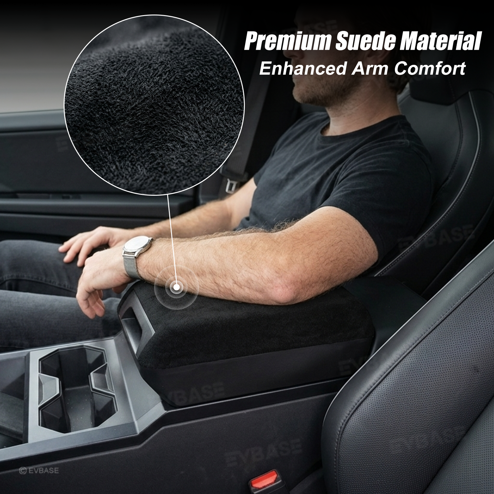 Cybertruck Center Console Armrest Pad Riser with Hidden Sliding Storag ...