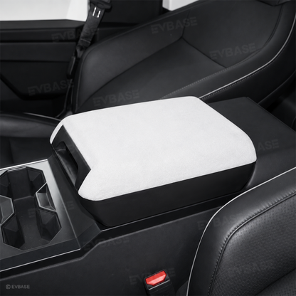 Cybertruck Center Console Armrest Pad Riser with Hidden Sliding Storage Organizer