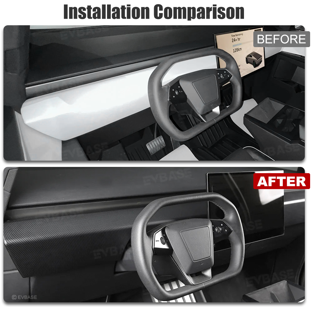 Cybertruck Dashboard Cover ABS Dashboard Panel Overlay Protection Trim