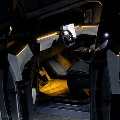 Cybertruck Interior Ambient Lighting Kit RGB Streamer Lights LED Interior Light Strips Multi-Zone Lighting Upgrade System with Factory Screen Control