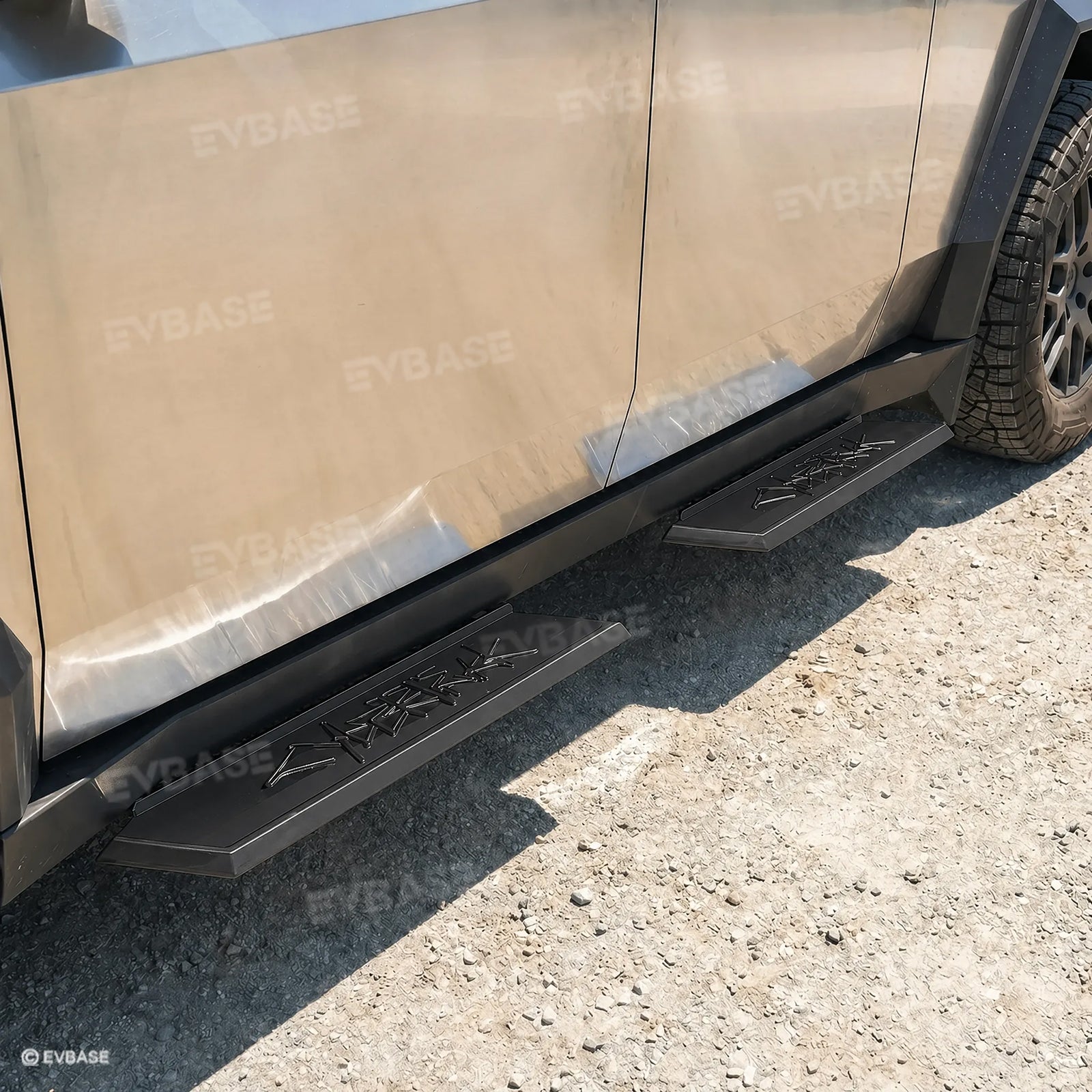 Cybertruck Running Boards Heavy-Duty Stainless Steel Side Steps Dual-Step Nerf Bars