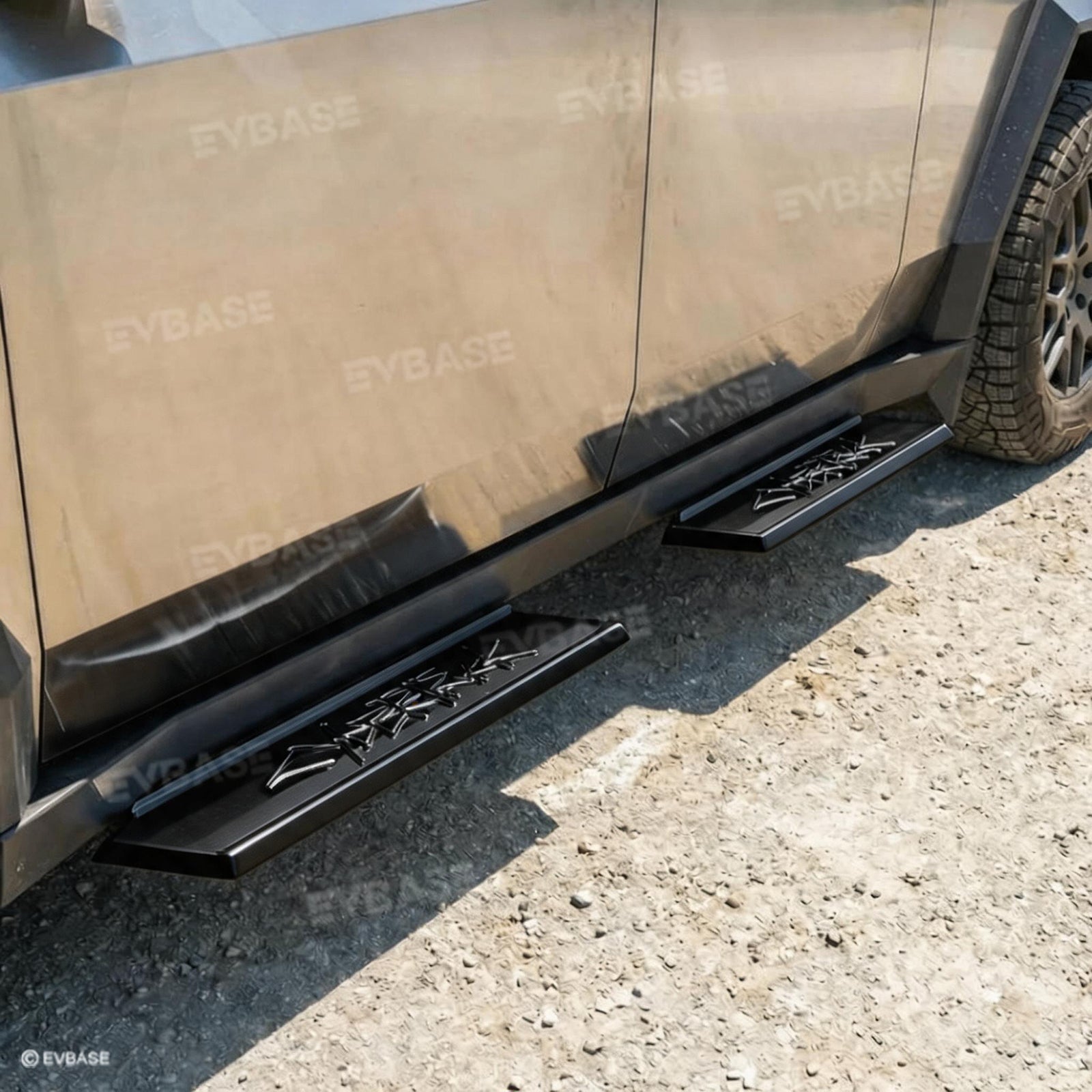 Cybertruck Running Boards Heavy-Duty Stainless Steel Side Steps Dual-Step Nerf Bars