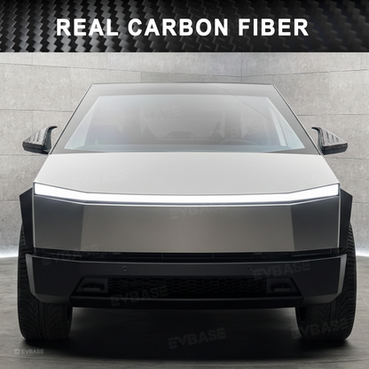 Cybertruck Side Mirror Cover Futuristic Horn-Style Rearview Mirror Caps Real Molded Carbon Fiber Overlay