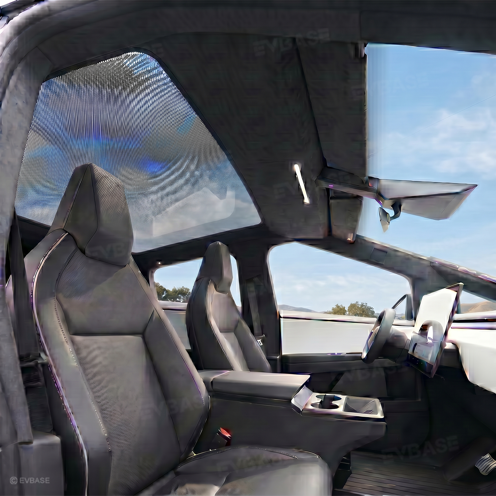 Cybertruck Glass Roof Sunshade OEM-Style Roof Shade Heat Insulation UV Protection Skylight Shade