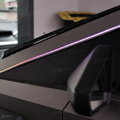 Cybertruck LED Lights Exterior Window Trim RGB Ambient Lighting Kit with OEM Screen Control / Smart App Control