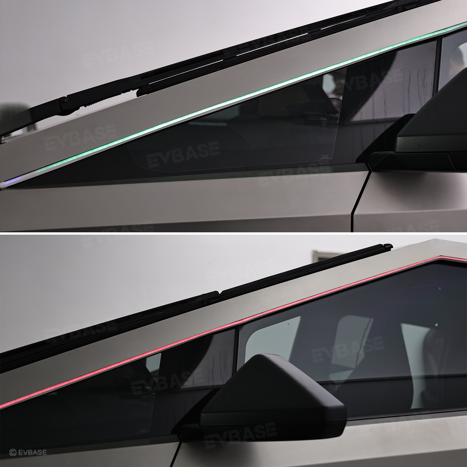 Cybertruck LED Lights Exterior Window Trim RGB Ambient Lighting Kit with OEM Screen Control / Smart App Control