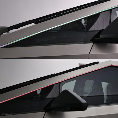 Cybertruck LED Lights Exterior Window Trim RGB Ambient Lighting Kit with OEM Screen Control / Smart App Control