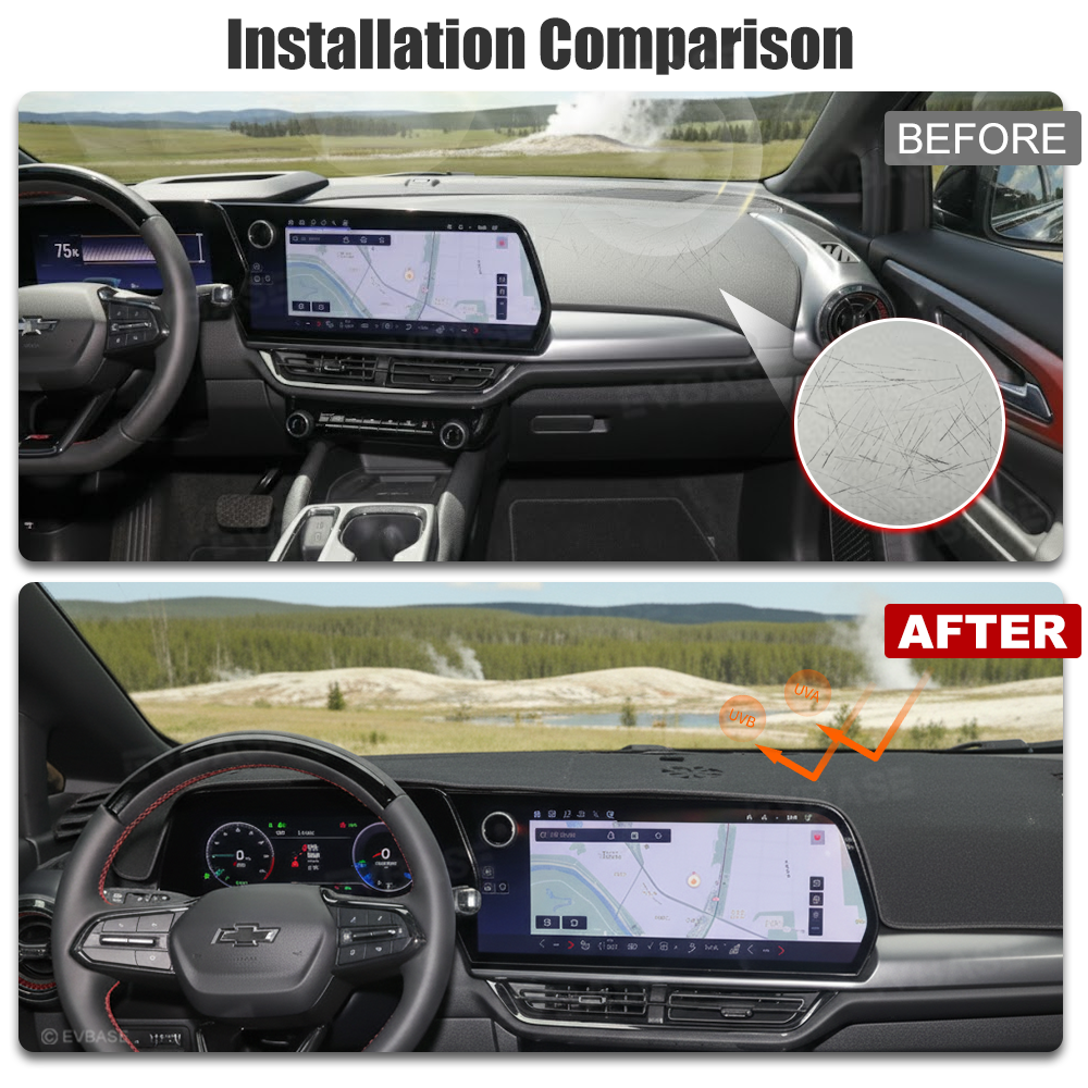 Dashboard Cover for Chevrolet Equinox EV Dash Cover Anti-Glare Mat Non-Slip Pad Sunshield Protector