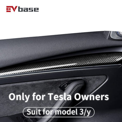 Model Y 3 Carbon Fiber Interior Accessories Dashboard Front Door Cover Trim for Tesla