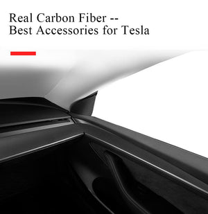 Tesla Model Y 3 Carbon Fiber Interior Accessories Front Door Trim Cover