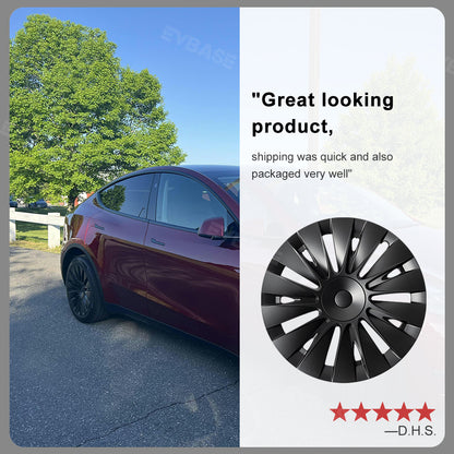 Model Y Gemini Wheels Caps 4PCS Sleek Matte 19-Inch Induction Wheel Covers for Tesla