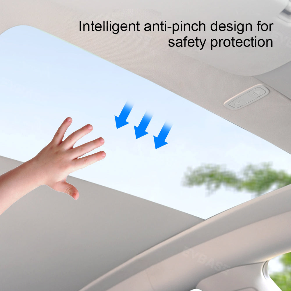 Model Y Electric Glass Roof Sunshade Retractable Sun Shade Integrated Automatic Shades for Tesla