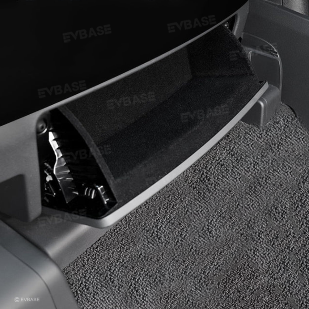 EVBASE Front Under Seat Storage Bin Black Under Seat Organizer Liner Fits Rivian R1T&R1S (2 Pieces)