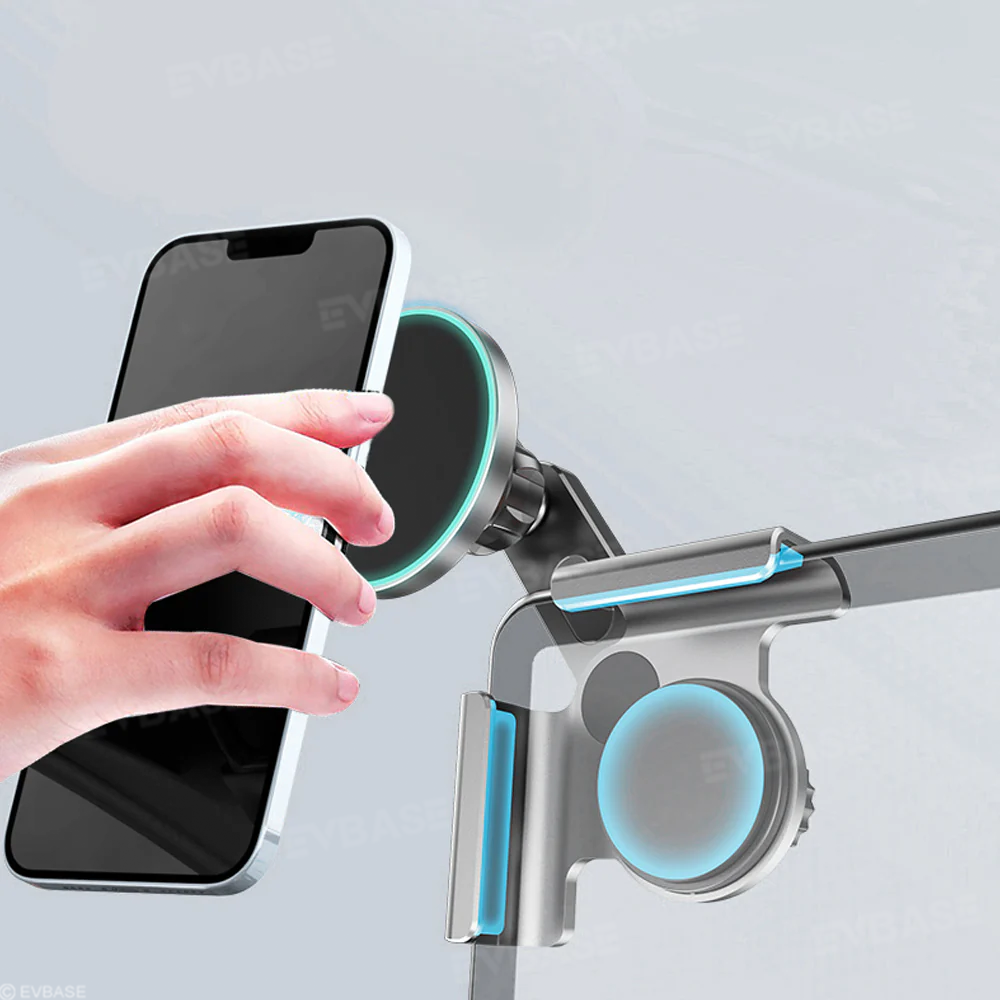 EVBASE Magnetic Phone Holder for Model Y juniper Wireless Charging Dashboard Phone Mount