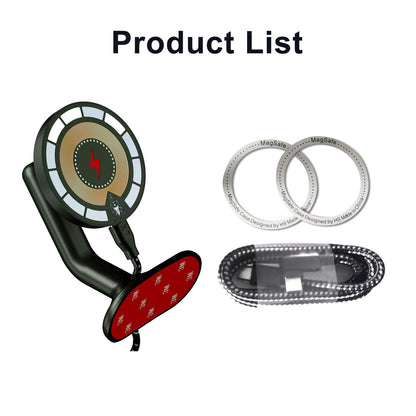 EVBASE Wireless Charging Phone Mount MagSafe Magnetic Phone Holder Behind Steering Wheel For Tesla Model 3 Y 3 Highland