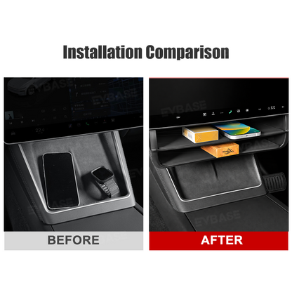 Model Y Juniper/ 3 Highland Under Screen Storage Organizer Dual-Layer Tray with Smart LED Light