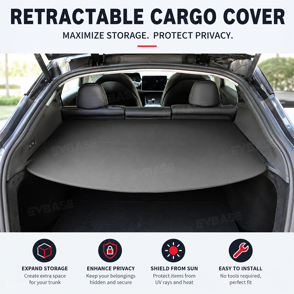 Model Y Juniper Trunk Cargo Cover Organizer Foldable Privacy Security Shade