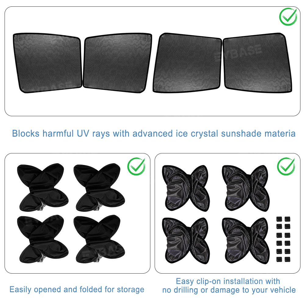 Glass Roof Sunshade for Hummer EV Ice Crystal Sun Shield Foldable Sunroof Shade