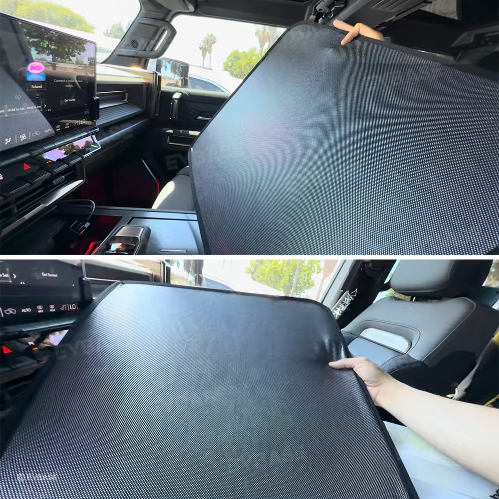 Glass Roof Sunshade for Hummer EV Ice Crystal Sun Shield Foldable Sunroof Shade