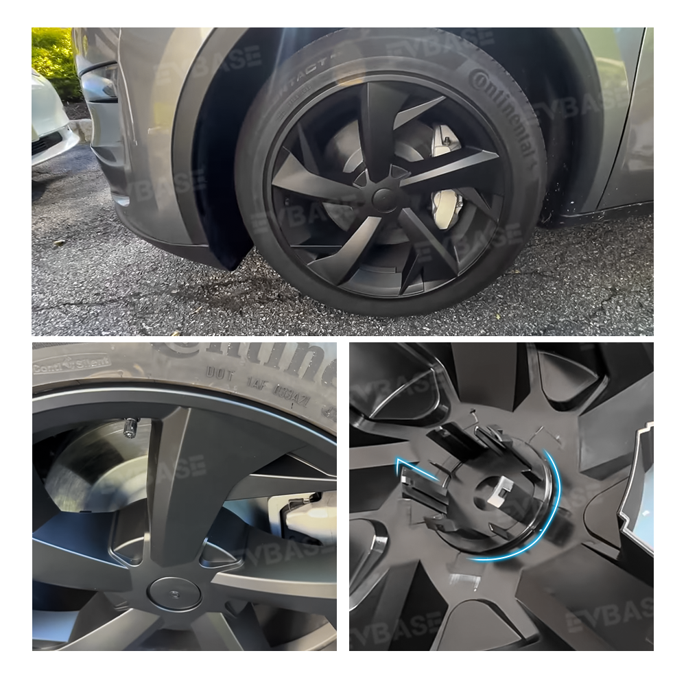 Hubcaps for Model Y Juniper 19 Inch Crossflow Wheels OEM Style Wheel Covers Exterior Accessories Upgrade 4PCS