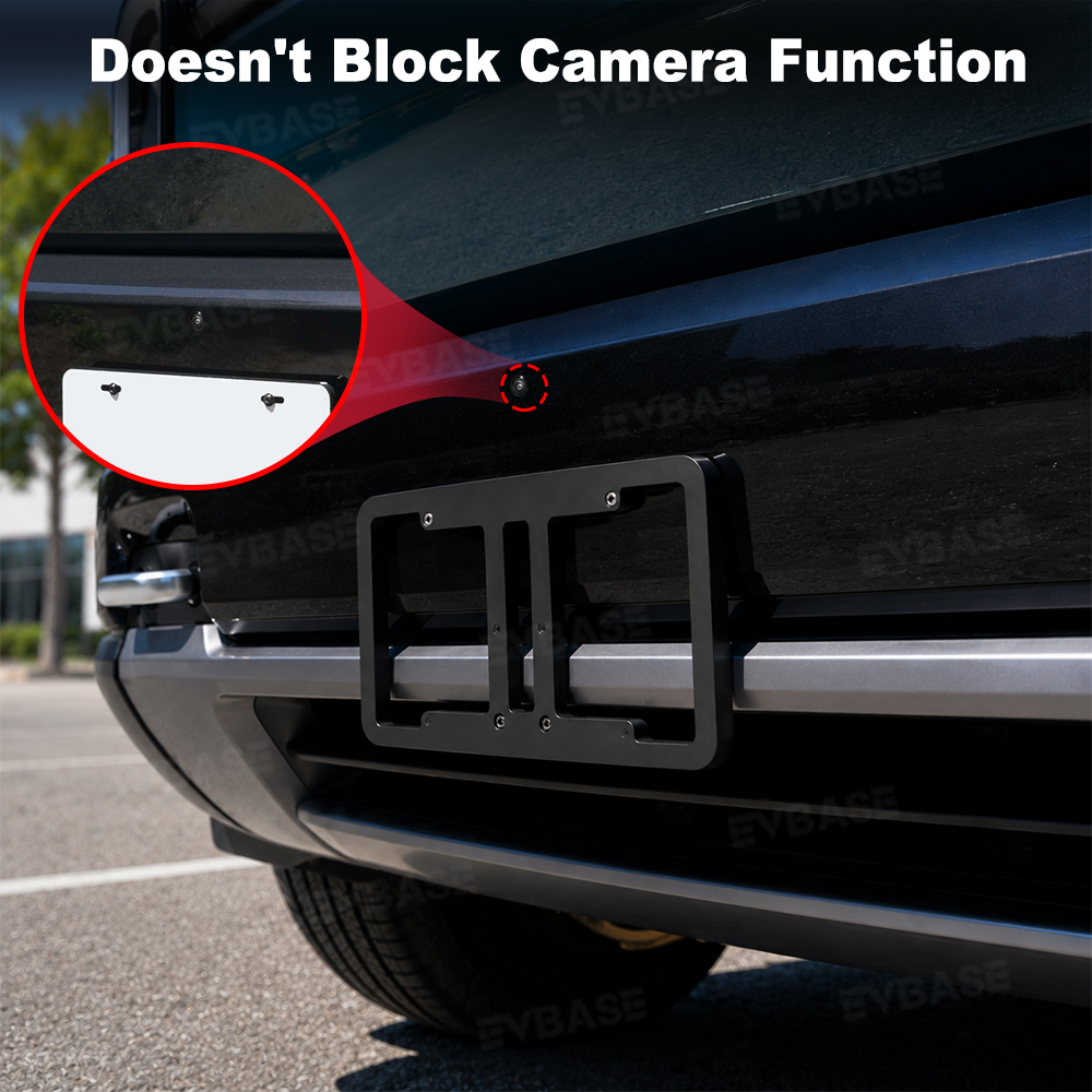 License Plate Frame for Rivian R2 Front License Plate Mount No-Drill Aluminum Holder