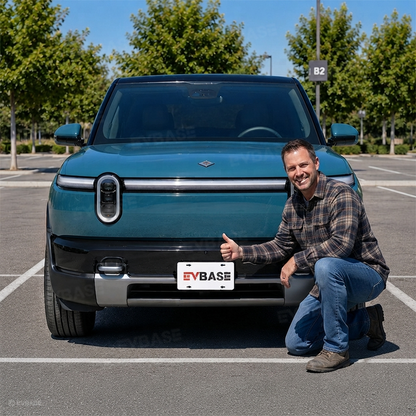 License Plate Frame for Rivian R2 Front License Plate Mount No-Drill Aluminum Holder