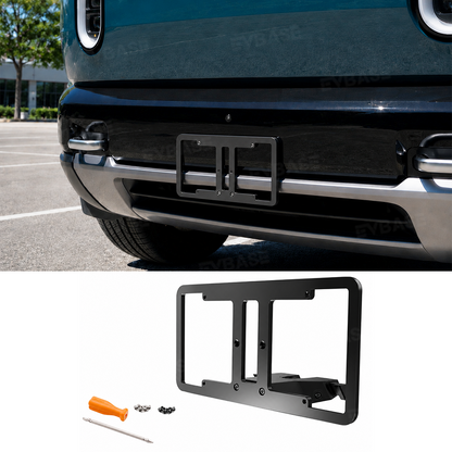 License Plate Frame for Rivian R2 Front License Plate Mount No-Drill Aluminum Holder