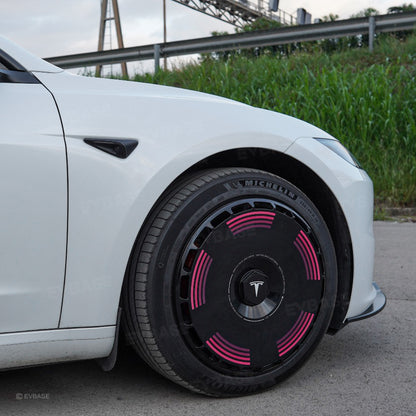 Model 3 Highland Hubcaps 18'' & 19'' Customized Graphics Full Coverage Wheel Covers 4PCS