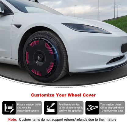Model 3 Highland Hubcaps 18'' & 19'' Customized Graphics Full Coverage Wheel Covers 4PCS