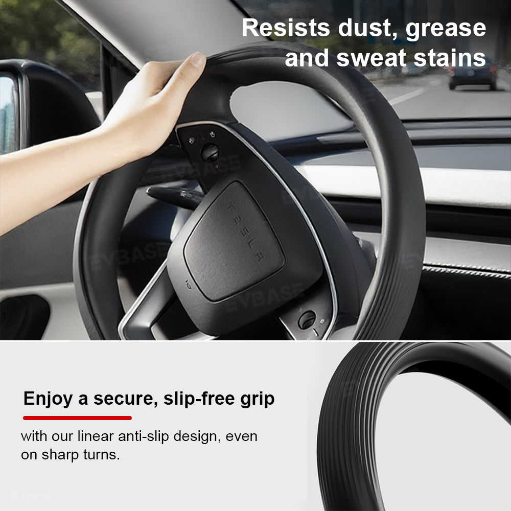 Model 3 Highland/ Model Y Juniper Silicone Steering Wheel Cover Anti-Slip Steering Wheel Protector Overlay