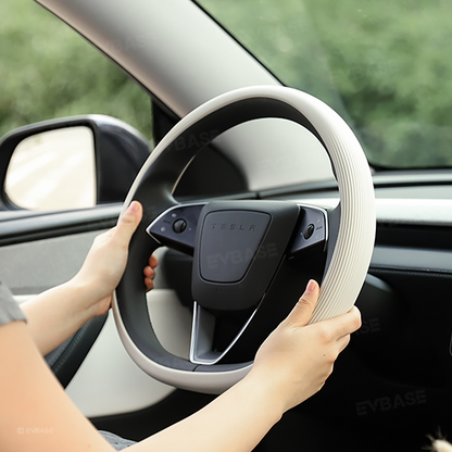 Model 3 Highland/ Model Y Juniper Silicone Steering Wheel Cover Anti-Slip Steering Wheel Protector Overlay