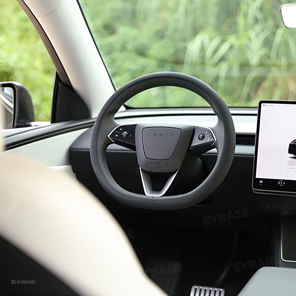 Model 3 Highland/ Model Y Juniper Silicone Steering Wheel Cover Anti-Slip Steering Wheel Protector Overlay