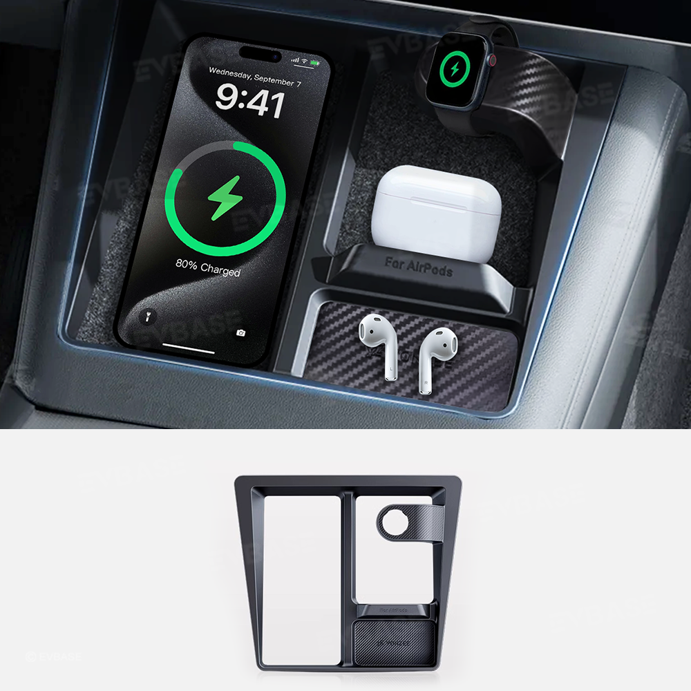 Model 3 Highland / Y Juniper Center Console Wireless Charging Dock 3-in-1 Charging Organizer for Tesla