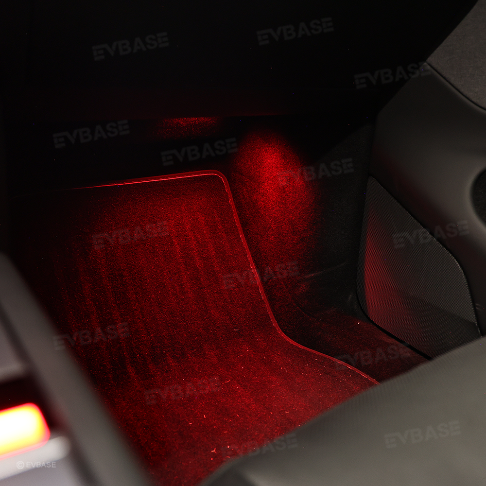 Model 3 Highland &Y Juniper Front Footwell Lights for Tesla Interior LED Floor Foot Lighting RGB Multi-color Ambient Lighting
