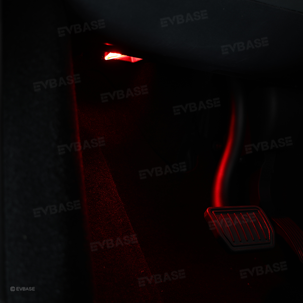 Model 3 Highland &Y Juniper Front Footwell Lights for Tesla Interior LED Floor Foot Lighting RGB Multi-color Ambient Lighting