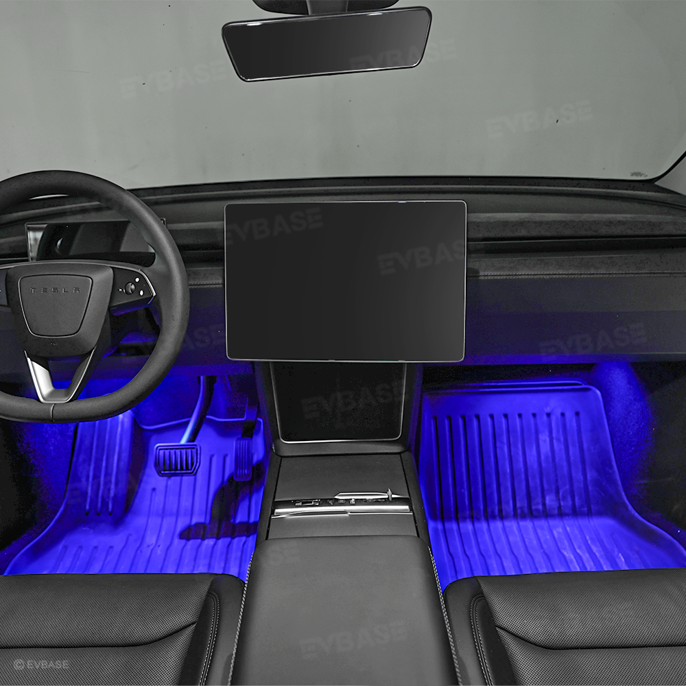 Model 3 Highland &Y Juniper Front Footwell Lights for Tesla Interior LED Floor Foot Lighting RGB Multi-color Ambient Lighting