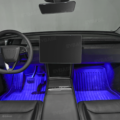 Model 3 Highland &Y Juniper Front Footwell Lights for Tesla Interior LED Floor Foot Lighting RGB Multi-color Ambient Lighting