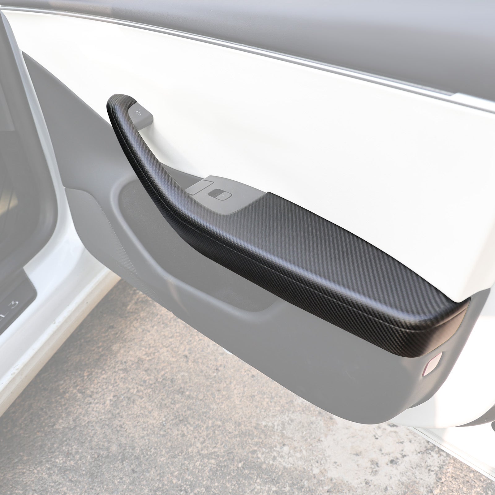 Model 3 Highland / Y Juniper Lower Door Armrest Covers Real Carbon Fiber Front and Rear Door Panel Overlays