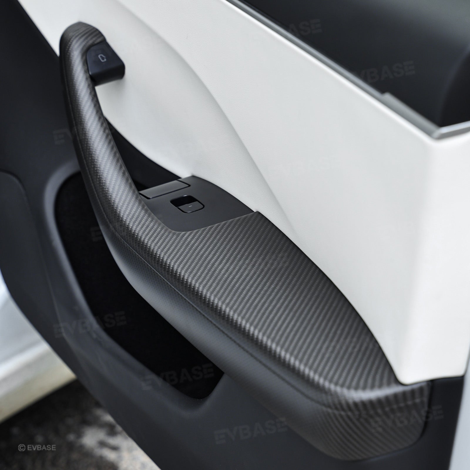 Model 3 Highland / Y Juniper Lower Door Armrest Covers Real Carbon Fiber Front and Rear Door Panel Overlays