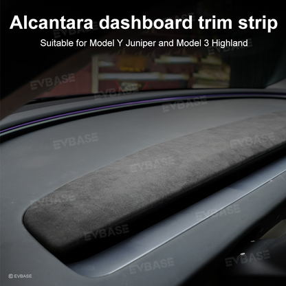 Model 3 Highland / Y Juniper Real Alcantara Dashboard Cover OEM Style Dash Protective Overlay