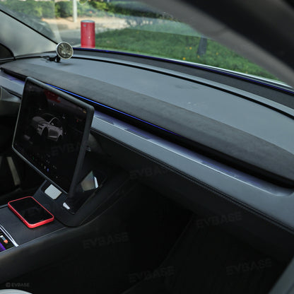 Model 3 Highland / Y Juniper Real Alcantara Dashboard Cover OEM Style Dash Protective Overlay