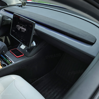 Model 3 Highland / Y Juniper Real Alcantara Dashboard Cover OEM Style Dash Protective Overlay