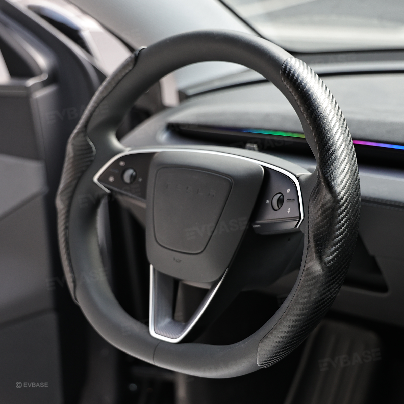 Model 3 Highland/ Y Juniper Steering Wheel Cover Anti-Slip Steering Wheel Overlay Trim