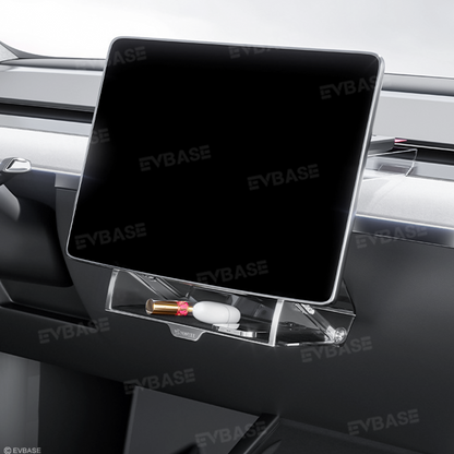 Model 3 Highland & Y Juniper Under Screen Storage Box Behind Screen Holder Center Console Organizer Tray Hidden Shelf Tray