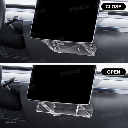 Model 3 Highland & Y Juniper Under Screen Storage Box Behind Screen Holder Center Console Organizer Tray Hidden Shelf Tray