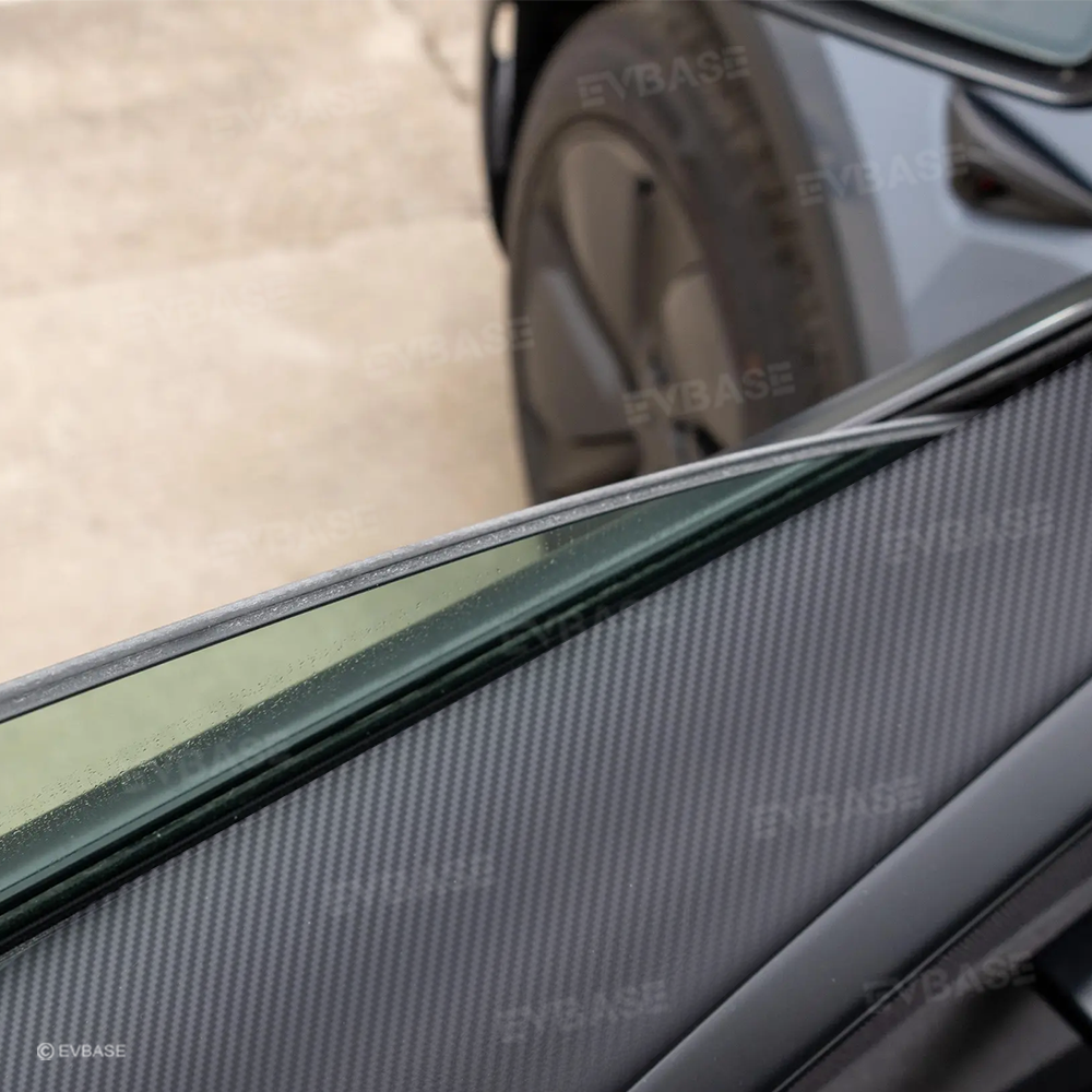 Model 3 Highland / Y Juniper Upper Door Panel Overlays Real Carbon Fiber Front and Rear Door Panel Covers Trims