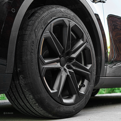 Model Y 19 Inch Wheel Covers Full Wrapped ABS Tesla Hub Caps Matte Black 4PCS