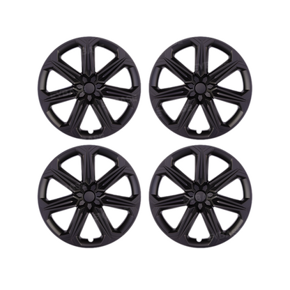 Model Y 19 Inch Wheel Covers Full Wrapped ABS Tesla Hub Caps Matte Black 4PCS