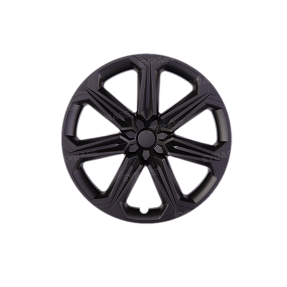 Model Y 19 Inch Wheel Covers Full Wrapped ABS Tesla Hub Caps Matte Black 4PCS
